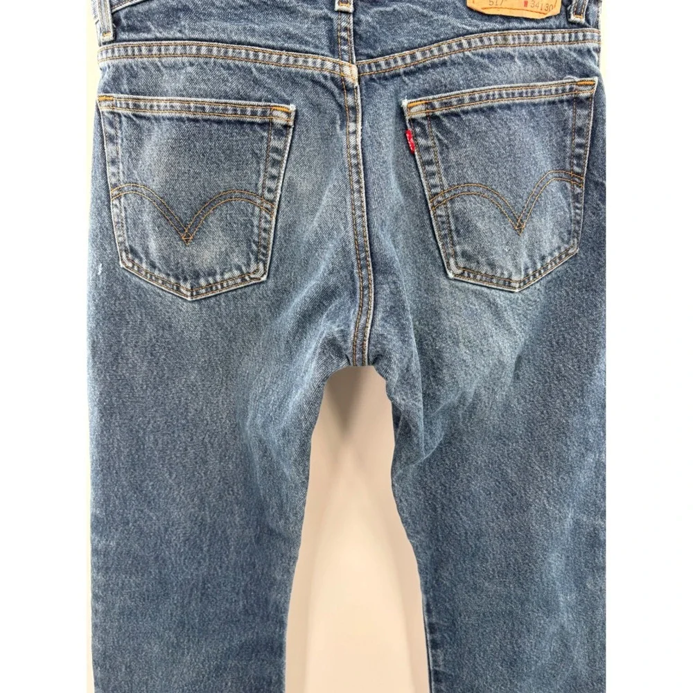 Levis 517 Y2K Era 2000 Mens Bootcut Jeans 34x30 Distressed Faded Western Denim